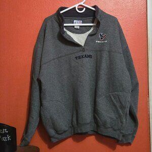 Houston Texans Logo Athletic NFL Game Day 1/4 Zip Pullover Sweatshirt XL